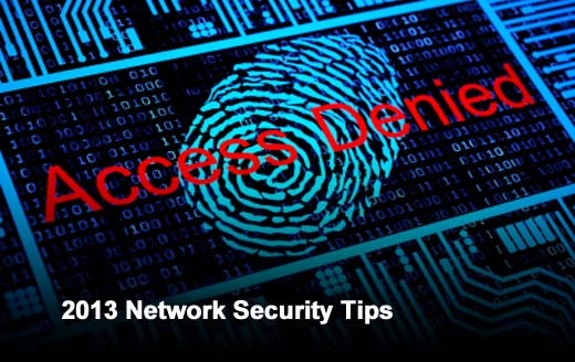 Top Five Network Security Tips for 2013 - slide 1