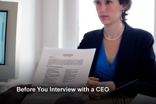 Preparing for a Job Interview with the CEO: Ten Questions and Answers - slide 1