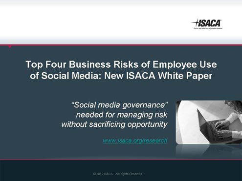 Top Four Social Media Risks for Business - slide 1