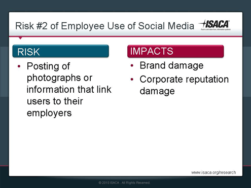 Top Four Social Media Risks for Business - slide 3