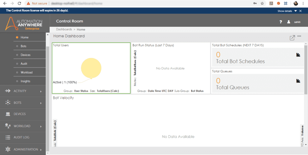 screenshot of Automation Anywhere